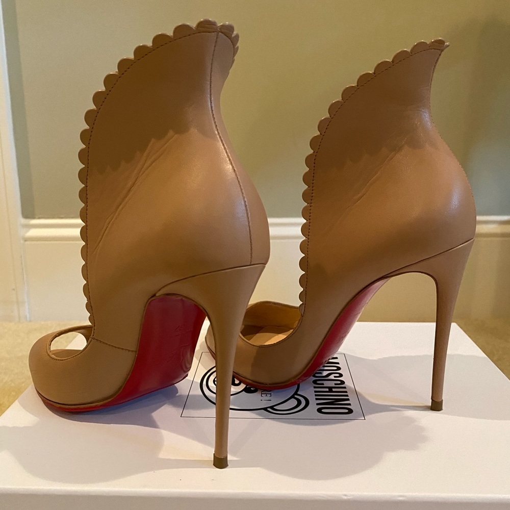 Christian Louboutin kid Pijonina 100 Nude heels